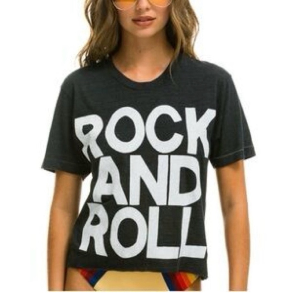 Aviator Nation Rock and Roll Boyfriend Tee